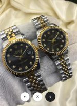 Rolex Gold Plated Dual Shade Couple Watches - Image 3