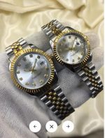 Rolex Gold Plated Dual Shade Couple Watches